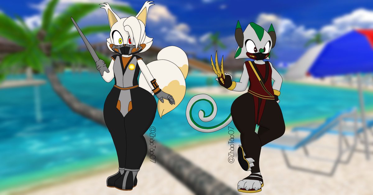 ZhaoTao07's tweet photo. 🇬🇧: The new Nakamura, Hikaru, a fox who inherited his mother's great intelligence, and Ikki's determination, and Damaris, a chameleon magician like Cleo and Kai.

#mobianoc #fox #chameleon #ninja #magician https://t.co/WG3wKtSHBC