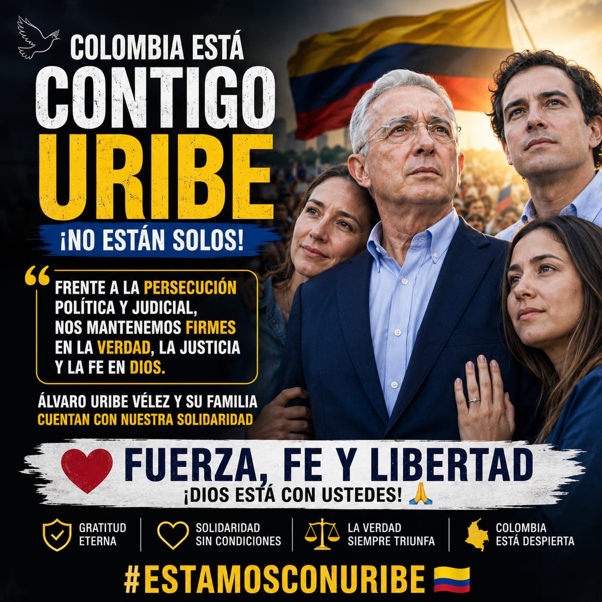 alejitamvs's tweet photo. Mi abrazo solidario para la familia Uribe. 

Detrás de cada ataque y cada señalamiento hay seres humanos que sienten y sufren. 

Que la fortaleza, la unión y la esperanza los acompañen en estos momentos difíciles. https://t.co/7RevwBsnPP