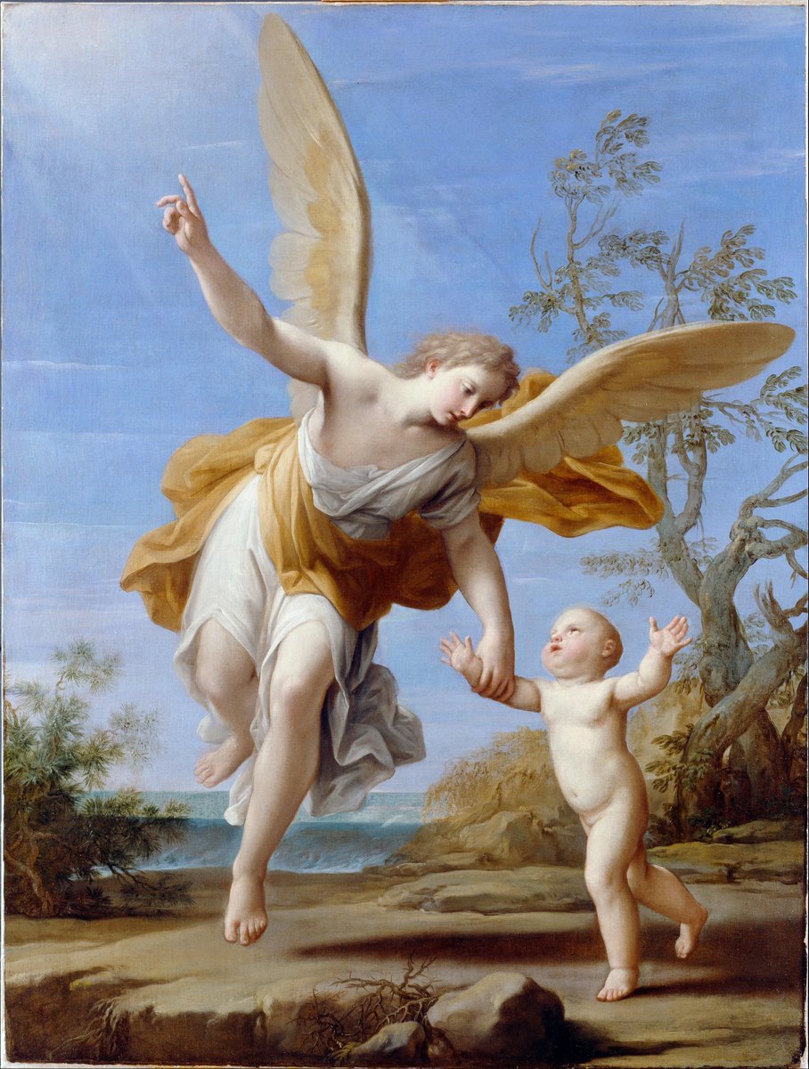 chen7249's tweet photo. My reference;
The Guardian Angel, Marcantonio Franceshini (1716) https://t.co/Yzo8Qzog29