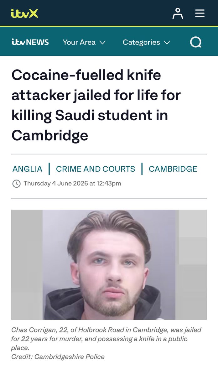 richardosefton's tweet photo. Oi, #Farage, you want a riot in Cambridge too?

Oh no hang on, the poor victim is from Saudi, so you won’t care. https://t.co/6QSoRlLSin