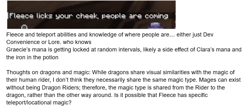 dtlestrade's tweet photo. some scattered thoughts and theories on fleece and teleportation and dragon riders and magic from todays notes https://t.co/2eWDQ5uJyE