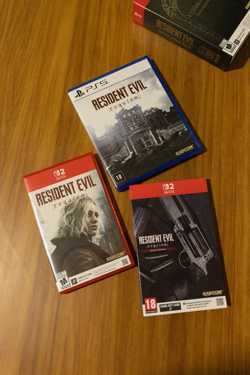 mathvassis's tweet photo. Como exemplo o Resident Evil Requiem. Eu não sosseguei até conseguir a deluxe edition, isso demorou 3 meses. E um plus: reconstruir uma biblioteca de jogos/coleção física do zero, pra quem sempre comprou no digital, tá sendo muito divertido. https://t.co/3D6fVzj69A