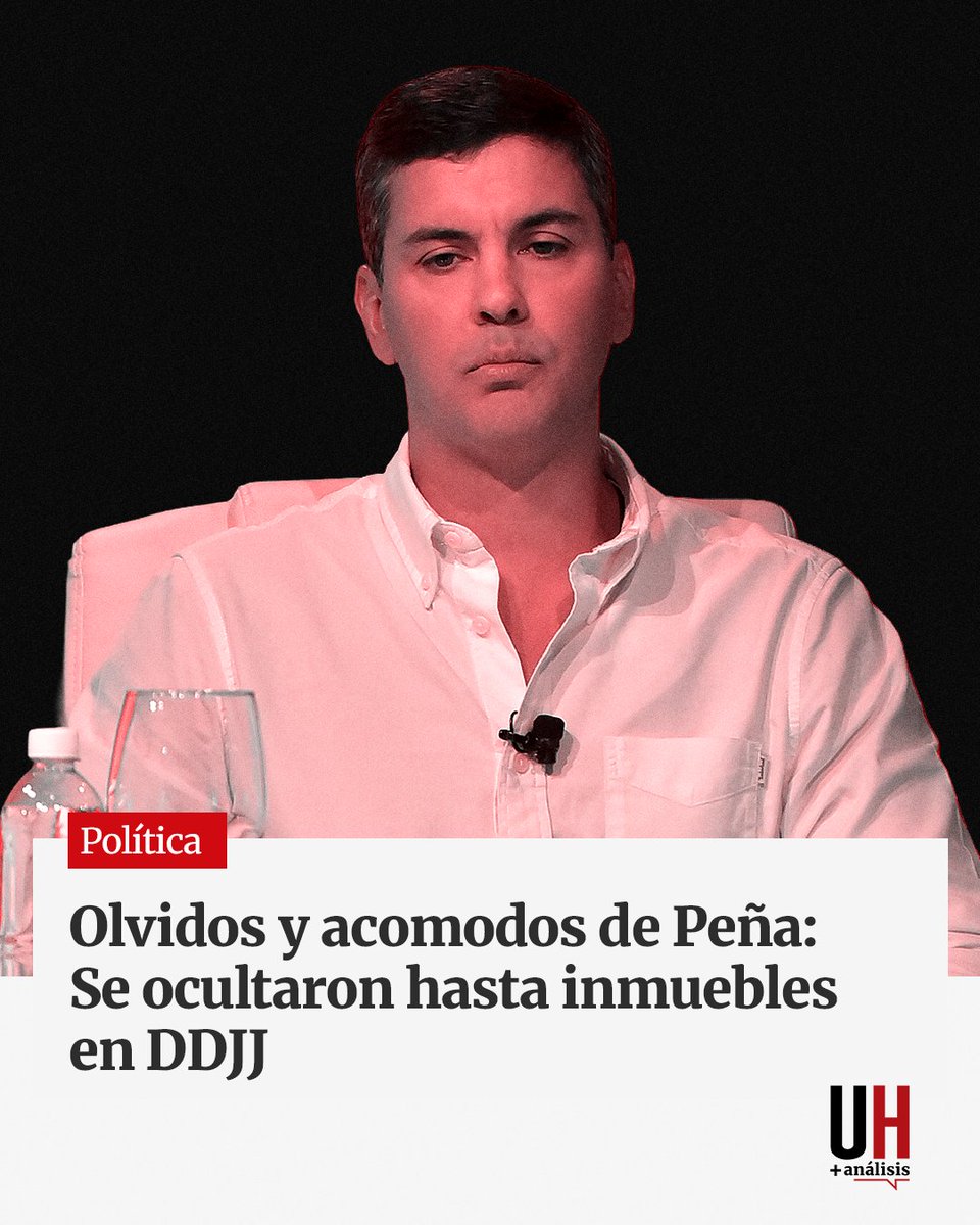 UltimaHoracom's tweet photo. La denuncia por enriquecimiento ilícito encontró desprevenido a Santiago Peña a tal punto que incluso “olvidó” que tenía bienes como acciones y hasta inmuebles en el Chaco. https://t.co/jD5cEj9MfQ