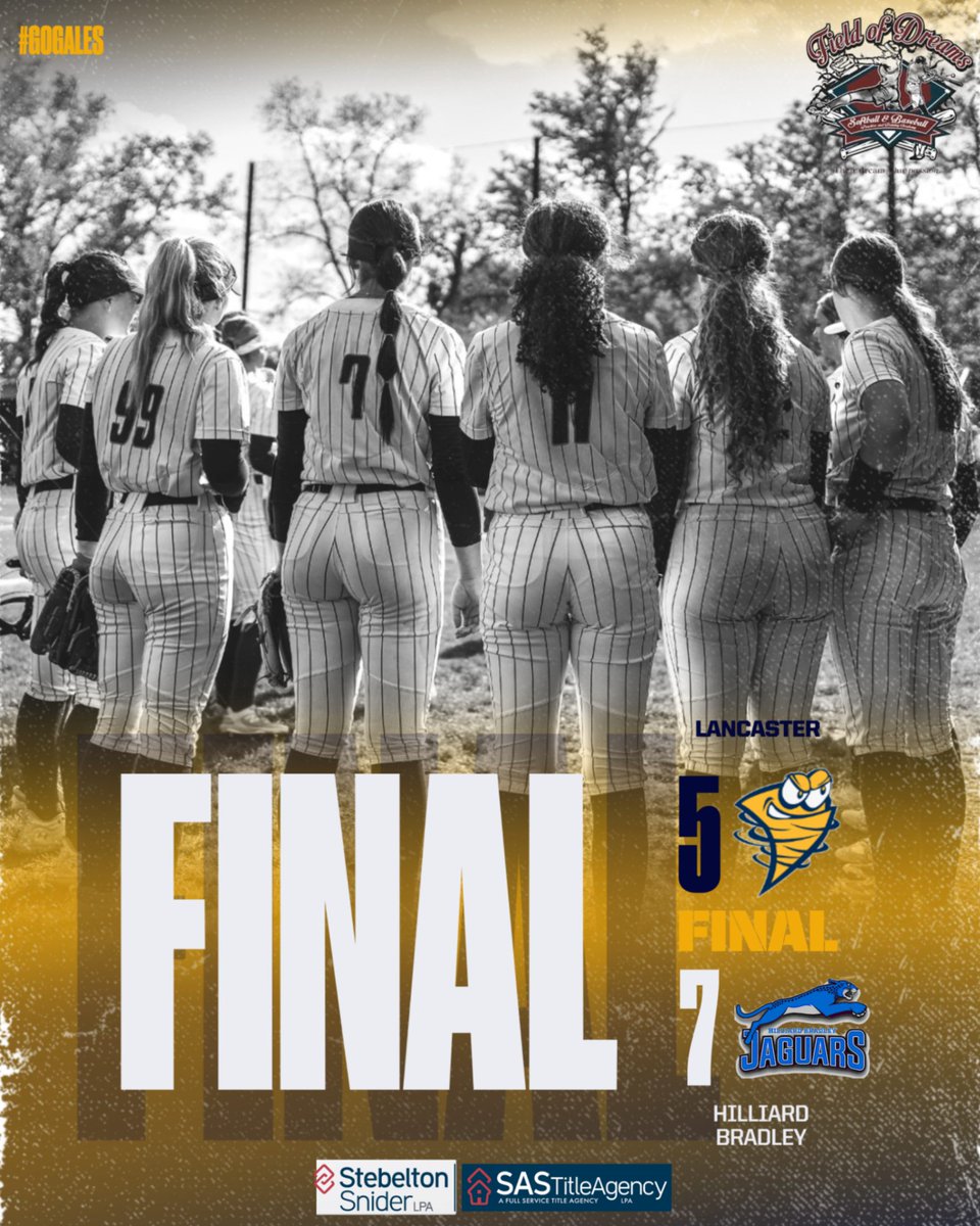 lancastergales's tweet photo. FINAL SCORE 🌪️🥎

Hilliard Bradley: 7
Lancaster: 5

An incredible fight until the final pitch. Heads high, Gales—what a phenomenal season to be proud of.

Thank you to our seniors for your leadership, dedication, and everything you’ve accomplished for this program. 

#GoGales https://t.co/LYRkkMRhqW