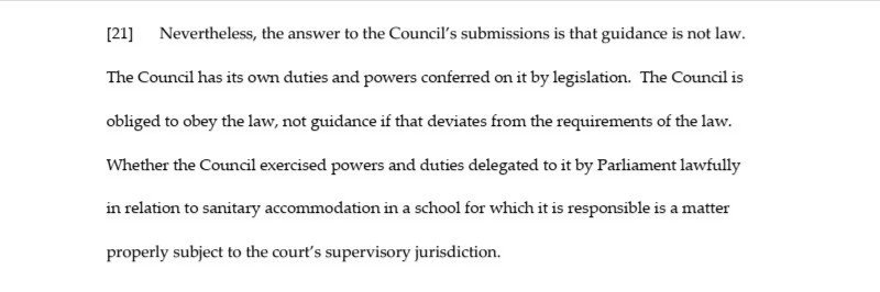 BiologyStupid's tweet photo. @WRNScotland @LoveWestLothian Para 21 of Lady Poole's judgment is particularly pertinent given the nonsense spouted by many MPs when discussing the EHRC's Code of Practice earlier this week in Westminster. https://t.co/9bNDumcE6C