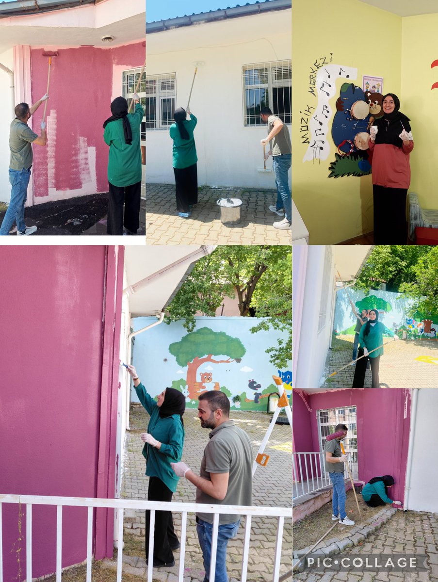 AnaokuluKulp's tweet photo. ❤️Duvarlara boya sürüyoruz, yarınlara umut❤️
"1 aydır Gönüllü mesai yapıp okulumuzu şenliğe hazırlamaya çalışan öğretmenimiz Mehmet GÜMÜŞ'e ve Okul müdürümüz Sinem KAYA'ya teşekkür ederiz 🙏🌺"
 @burakakeller @hhemm21 @Diyarbakirmem @kulpmem @dbakirvalilik https://t.co/gWcV2ySdV6