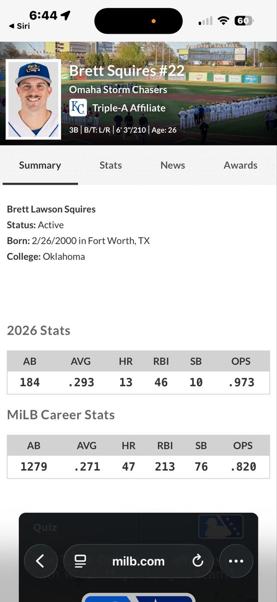 TheHamilton33's tweet photo. @royalsreview Yep and Squires still in Omaha they aren’t serious https://t.co/LLXwo686Nc