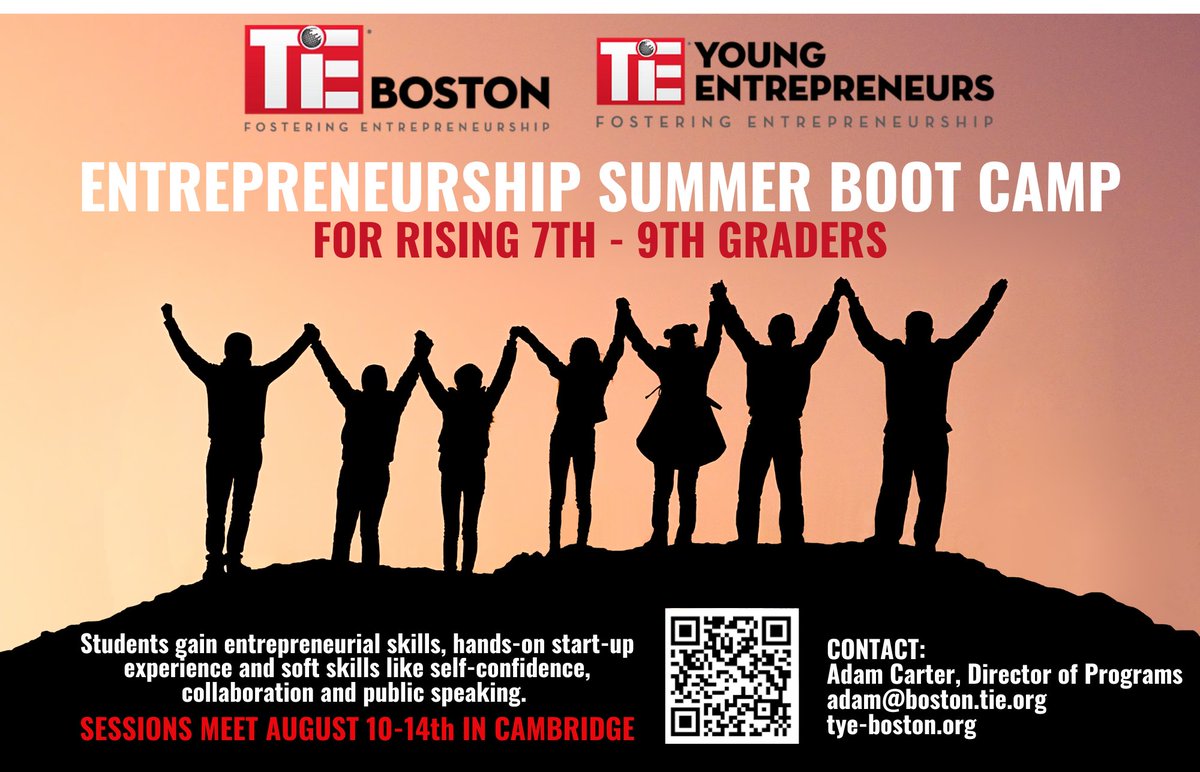 tieboston's tweet photo. TYE has programs currently accepting applications for both middle school and high school aged students in 2026! Learn more at https://t.co/yQ97eAwAVP and help your young entrepreneur grow. #YouthEntrepreneurship #EntrepreneurshipEducation #TYEAcademy https://t.co/fFxLMd5FtC