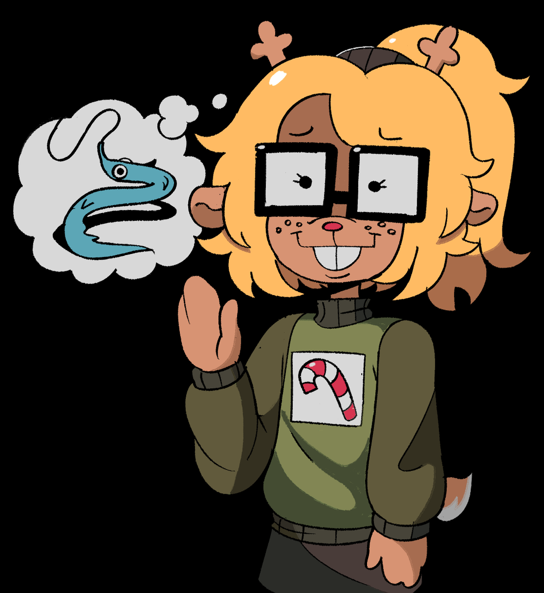 iluvrabbitz's tweet photo. a funny noelle with glasses https://t.co/IXE8EyFDPb