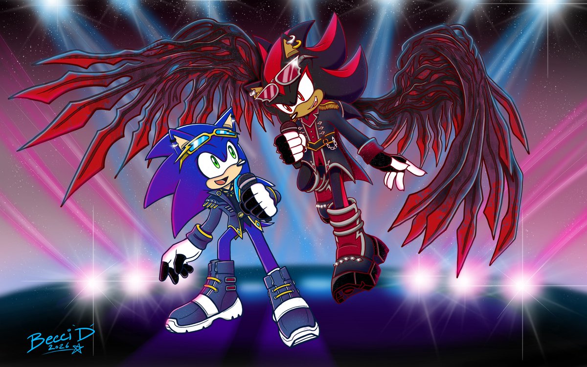Becci_D_Artist's tweet photo. I just love doom wings okay. 
#Idol #sonic #shadow #sonadow #hedgehog #duet #35th #anniversary #popidol https://t.co/JqEi9piSHx