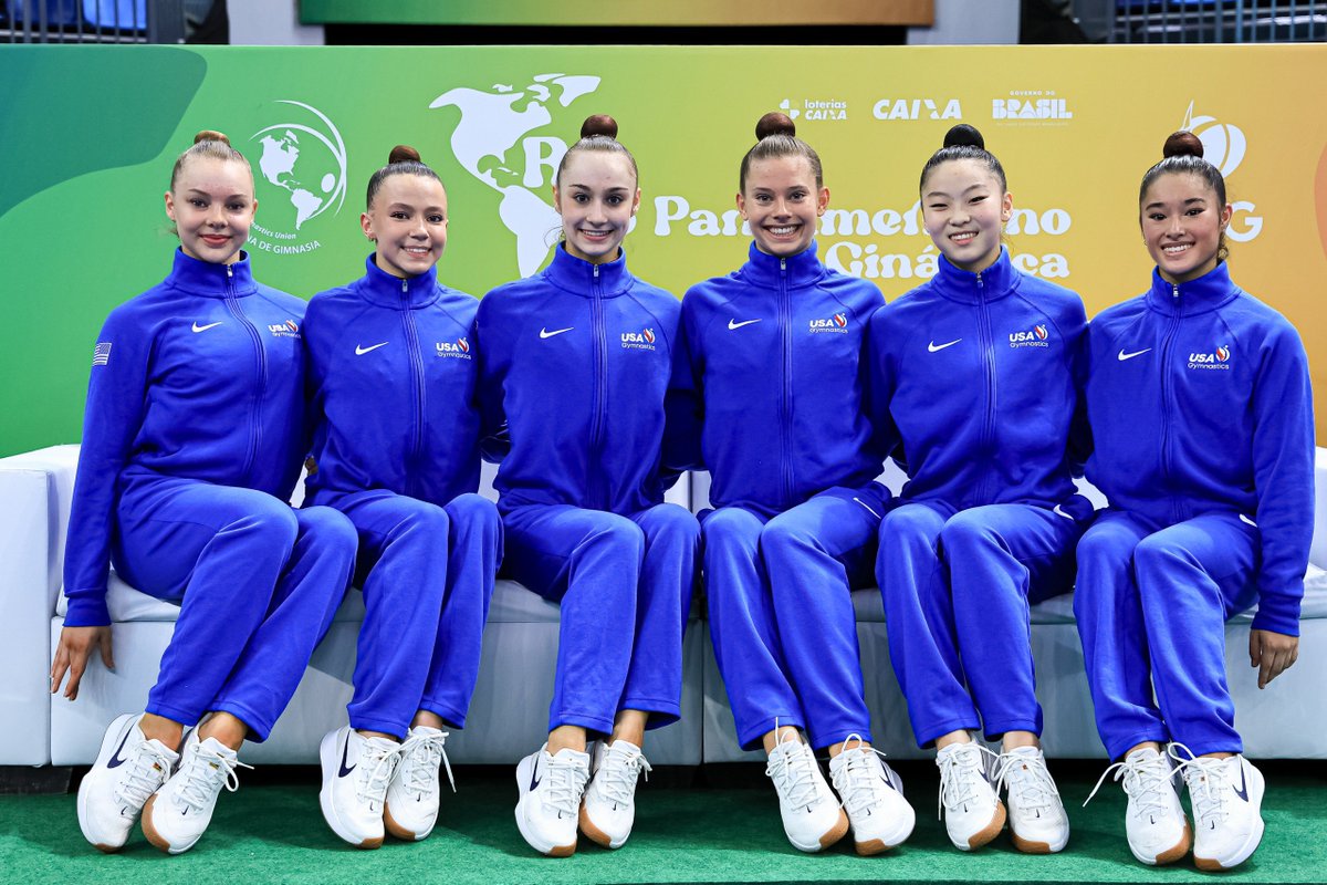 USAGym's tweet photo. our Senior Rhythmic Gymnasts are Rio-ready!

Competition at the Pan American Championships continues tomorrow at 10am ET - catch qualifying on the @UPAG_PAGU YouTube page ➡️ https://t.co/U3p8b7h279 https://t.co/xVBYzKhVVI