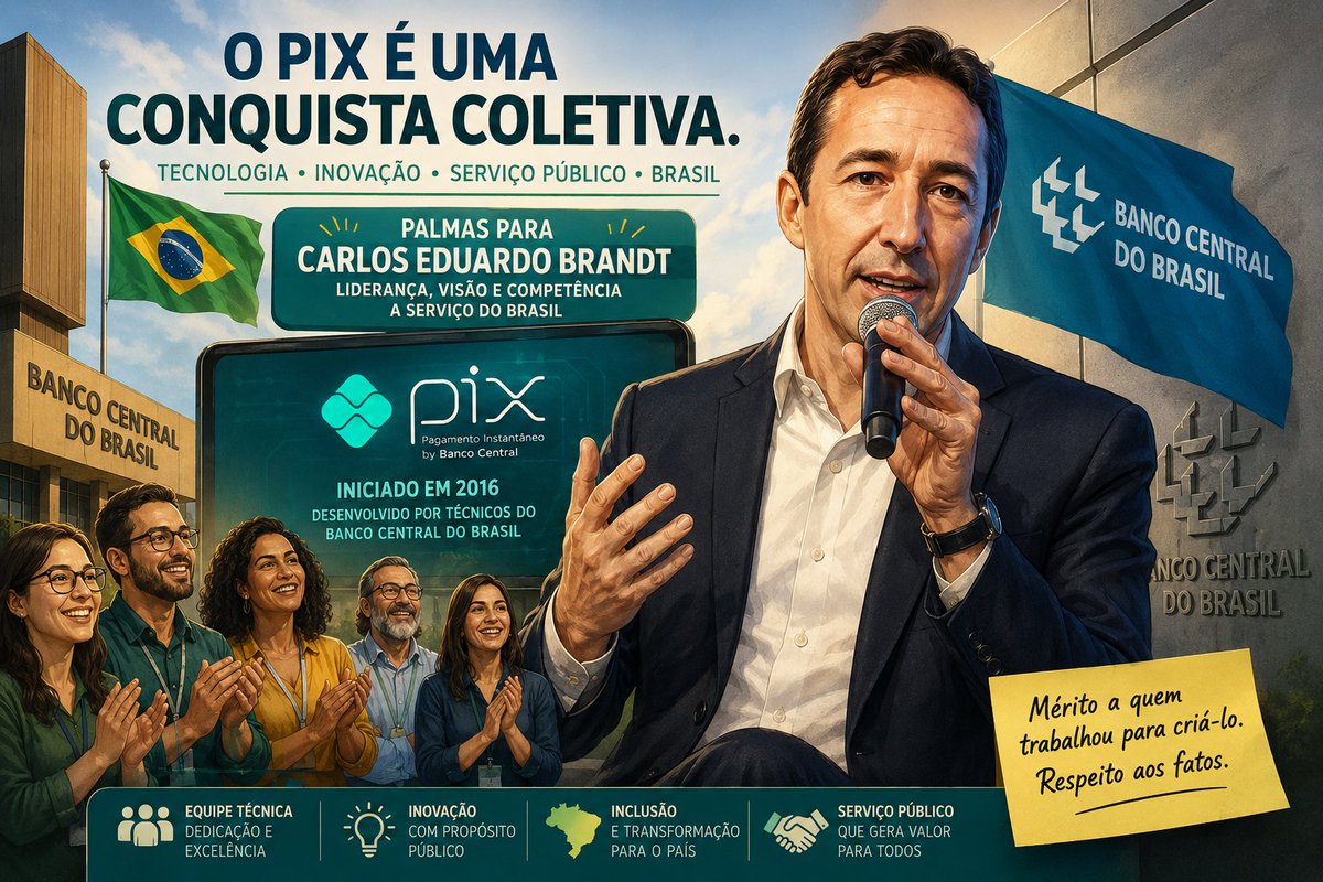 finc0's tweet photo. O PIX NÃO NASCEU DE BOLSONARO.
Foi concebido e desenvolvido por técnicos do Banco Central em um projeto coletivo iniciado em 2016, sob a liderança do economista Carlos Eduardo Brandt e de uma equipe altamente qualificada. Ao iniciar o desgoverno bolsonaro, em 2019, o sistema já estava em desenvolvimento avançado. O PIX é resultado da capacidade técnica do Estado brasileiro, não de um projeto pessoal de qualquer governante. Mérito a quem trabalhou para criá-lo. Respeito aos fatos.