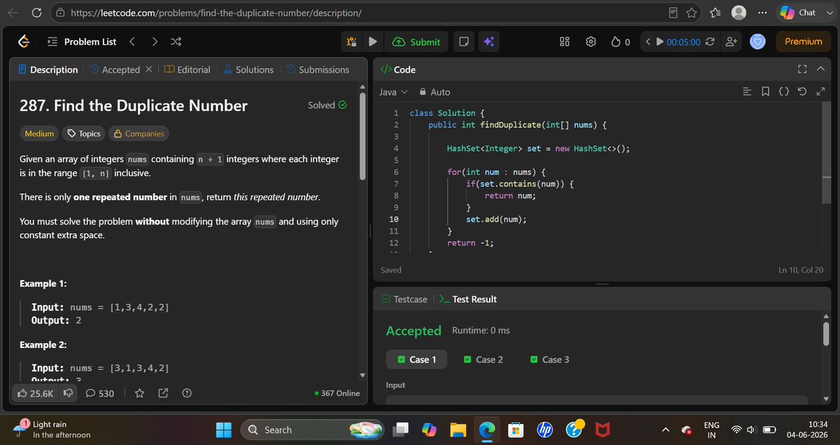 peanutshawty22's tweet photo. Day - 33 of #100daysofCode
and day - 4 of #SDESheetChallenge 

✔️Find the Duplicate Number (Solved it using arrays and hashset)
✔️Find the repeating and missing number
✔️Inversion of Array (Pre-req: Merge Sort) 

@takeUforward_  @striver_79
 #LeetCode #dsa https://t.co/QUu1RS7AVq