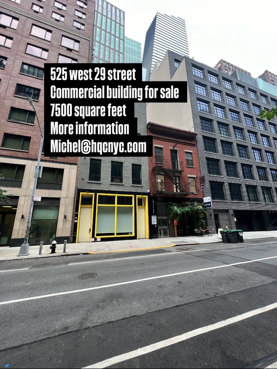 hq_properties's tweet photo. For Sale | 525 W 29th St, West Chelsea
Mixed-use building, ~7,500 SF across 3 levels. Steps from Hudson Yards &amp; The High Line. 5.0 FAR — ~12,500 SF buildable as-of-right. Can be delivered vacant.
Price upon request 
#NYCRE #crexi #cre #Chelsea https://t.co/2AIQ1g9KTK