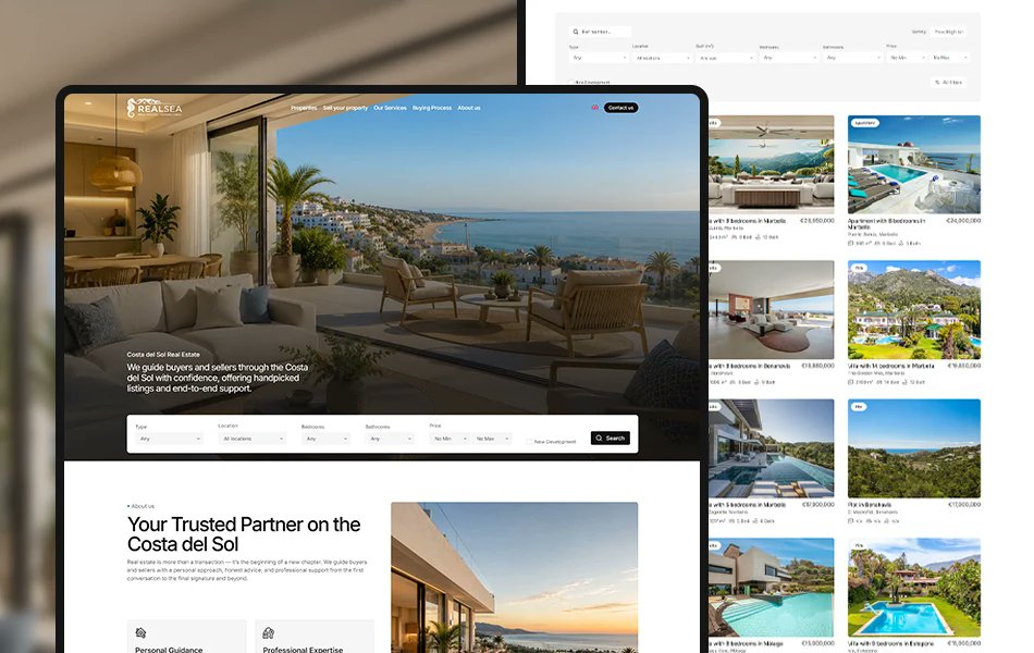 madebynicolas's tweet photo. Web design for Realsea Real Estate 🌊 https://t.co/oZb4frbQVQ