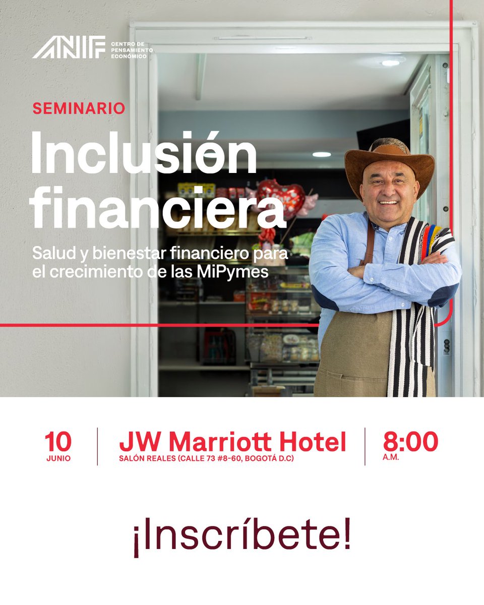 ANIFCO's tweet photo. Con más de 1.200 empresas vinculadas, Mi Diario Financiero busca convertirse en un puente entre las MiPymes y las entidades financieras, promoviendo mejores decisiones y mayores oportunidades de crecimiento. 

Consulta el comentario económico completo en 👉🏽https://t.co/pRh5zhpBIk y acompáñanos en el Seminario Inclusión Financiera el próximo 10 de junio. 
📌Inscríbete aquí: https://t.co/HRc6dPaTq5

#ANIF #CentroDePensamientoANIF #ComentarioEconómicoANIF #Colombia #SeminarioANIF