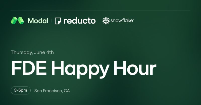 reductoai's tweet photo. It's Dev Day at Snowflake - we're hosting an FDE Happy Hour with @modal @Snowflake to celebrate! 🍻
 
3-5PM | Kona's Bar near Moscone

Make sure to RSVP - space is limited: https://t.co/upN8yrkjir https://t.co/3HMhs7oxY9