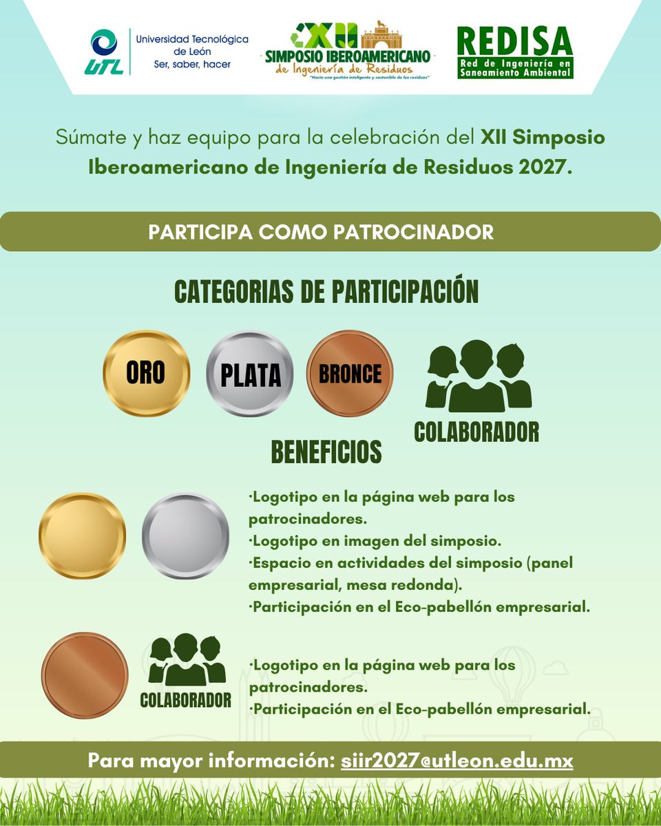 UTLmex's tweet photo. 🤝♻️ ¡Forma parte del XII Simposio Iberoamericano de Ingeniería de Residuos como patrocinador!

Conecta con especialistas, académicos, estudiantes y organizaciones comprometidas con la sustentabilidad.🌱🌎

Más informes con Israel Lomelí al correo: alomeli@utleon.edu.mx https://t.co/TI4eBIi6oZ