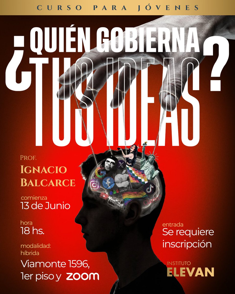 institutoelevan's tweet photo. Próximamente un curso que va a dar que hablar. Las ideas que hoy se han instalado en la opinión pública, ¿quién las impuso y por qué? ¿Quiénes las gobiernan y qué intereses las sostienen vigentes? https://t.co/ibZwRQT9Nj