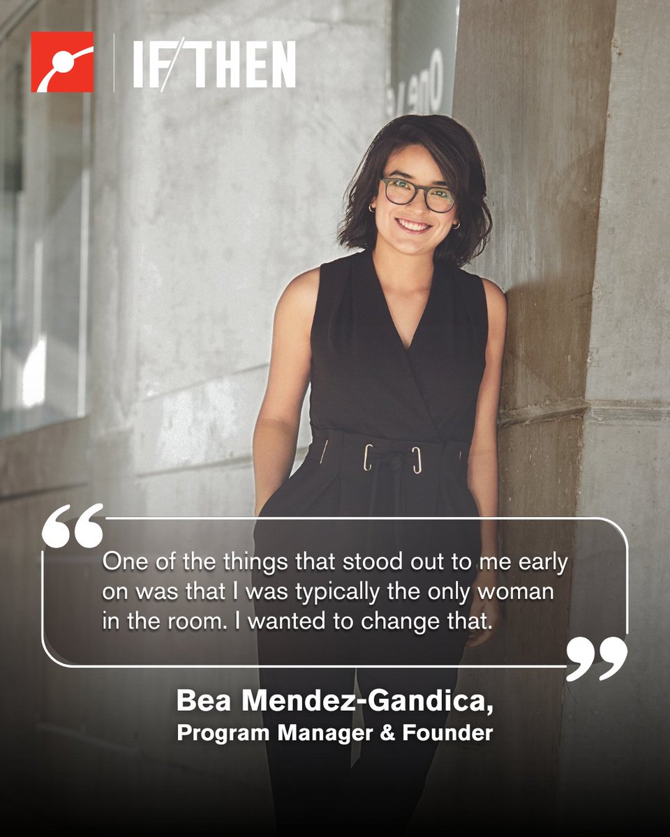 museumofscience's tweet photo. The most powerful thing you can do is stay in the room, and then make sure others get a seat at the table.

Bea Mendez-Gandica has spent her career doing exactly that. As a woman in STEM, she's turning her early experiences of being the only woman in the room into a mission to change the landscape for women who come after her.

This project is part of IF/THEN®, an initiative of Lyda Hill Philanthropies.
