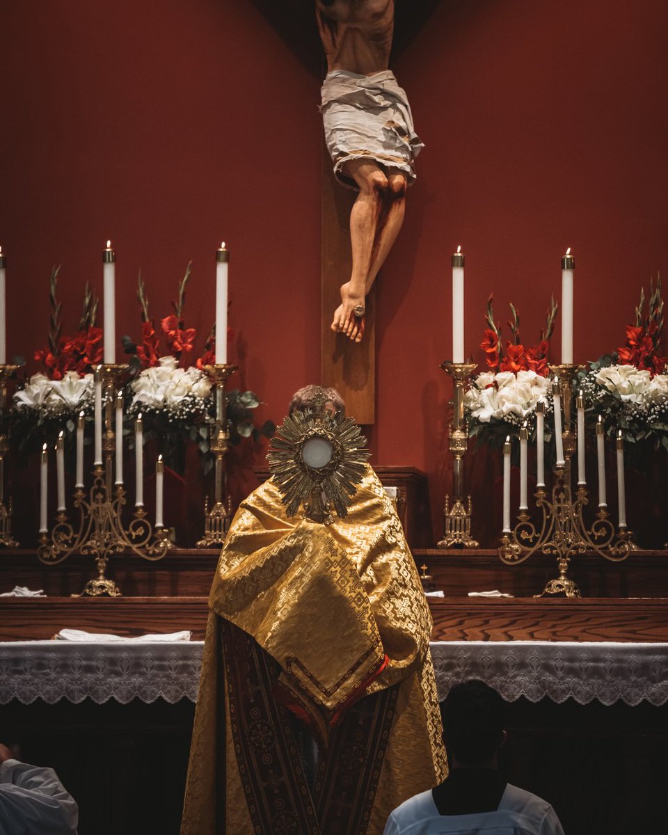 fsspna's tweet photo. Today is the Feast of Corpus Christi, a solemn celebration of Christ’s Real Presence in the Eucharist.

Let us renew our love and awe for this great mystery of our faith.      

📍Regina Caeli Parish in Houston, TX

📸 Photos by @TLMPhotograper https://t.co/cihXNinV9y