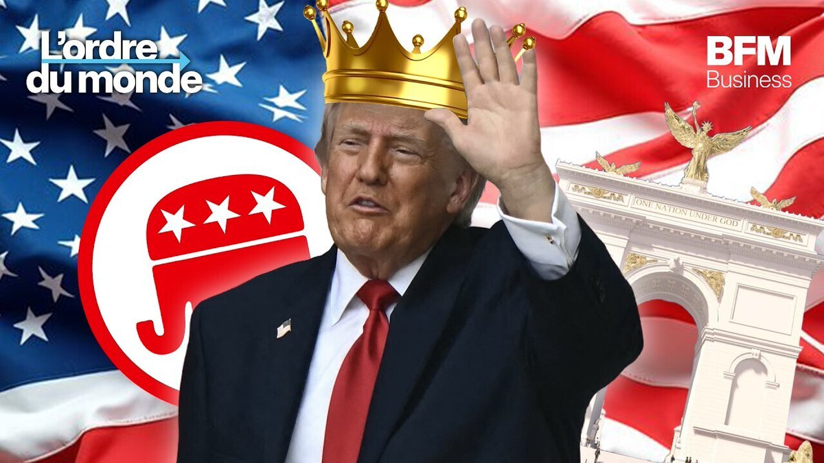 bfmbusiness's tweet photo. 🌎 L'ORDRE DU MONDE 🌎

Donald Trump fait-il encore la pluie et le beau temps aux États-Unis ? Malgré les attaques sur sa santé mentale et sa chute dans les sondages, les primaires républicaines en vue des midterms confirment que le président accroît son emprise sur le parti et impose sa diplomatie de la loyauté. Et tel un empereur, Donald Trump veut ses symboles, que ce soit un billet à son effigie, un arc de triomphe monumental ou une arène de MMA à la Maison Blanche. Bref, il veut marquer l'histoire avec son nom.

Retrouvez l'épisode complet de "L'ordre du monde", avec @annacappellini_ et @mjolivet

▶️ Sur Youtube : https://t.co/dMNYuvbpl6
🎧 En podcast : https://t.co/4FbYBpNZd1