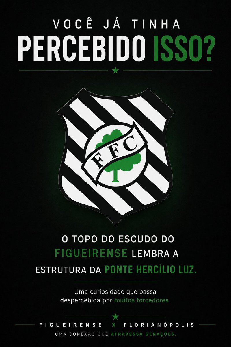 Tonnvieiraa's tweet photo. Pouca gente percebe essa ligação entre o Figueirense e a Ponte Hercílio Luz.
O Figueirense nasceu em 1921, no antigo bairro da Figueira, região que ficava próxima à cabeceira insular da ponte. Na época, era um bairro simples, formado principalmente por trabalhadores, operários + https://t.co/IG4HgaiRPi