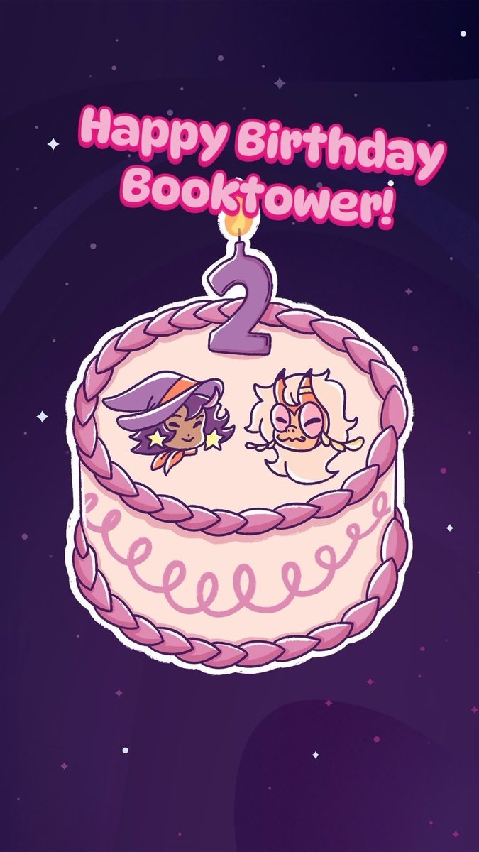 MyBooktower's tweet photo. Happy Birthday to Booktower! 📚 🏰 

Current and new users are invited to use the promo code "twoyearsofreading" to redeem Booktower coins to use in the cosmetics shop. Use them to decorate your tower however you like. Happy Reading!

#booktower #fandom #booktok #fanfic #reader https://t.co/2VTWauzoqA