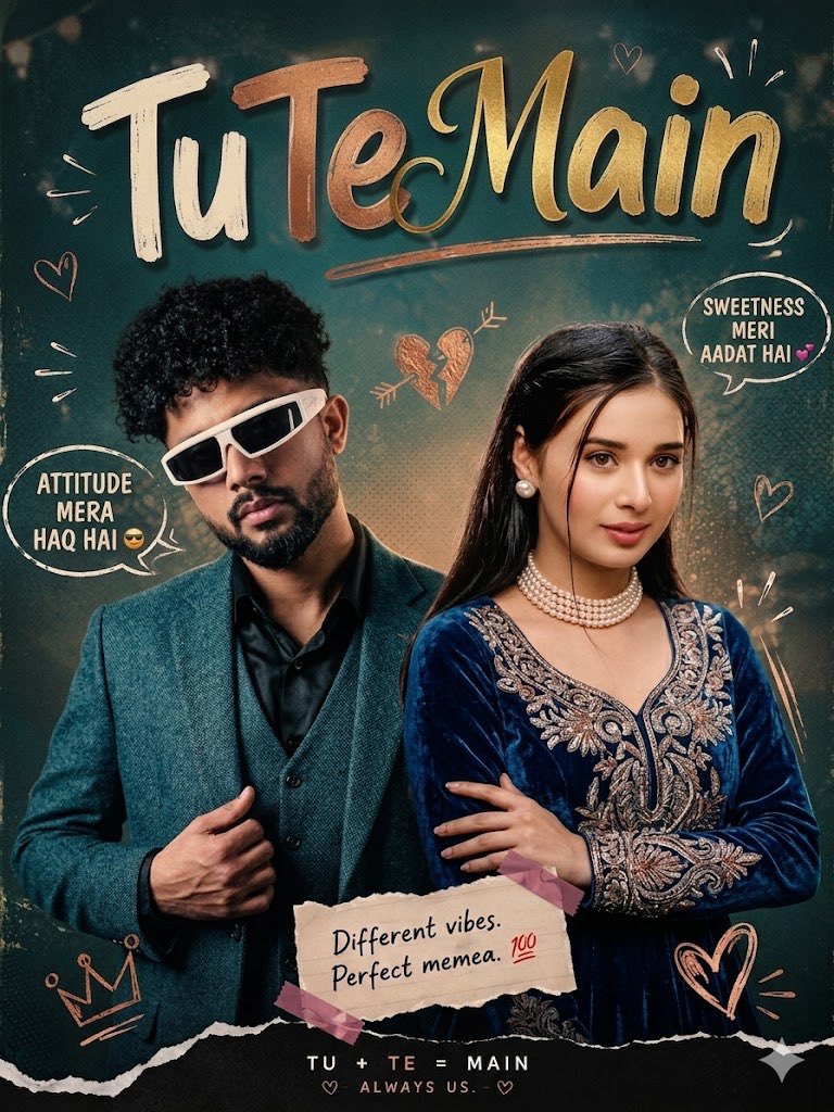 IamtejasswiFan's tweet photo. @Alokpatelp3 Watan: Attitude mera haq hai 😎
Tanya: Sweetness meri aadat hai 🍬✨

#TuTeMain #TMWarriors #TuTeMainChallenge #EditorKiDukaan #MVComingSoon https://t.co/TONg6k5Og3