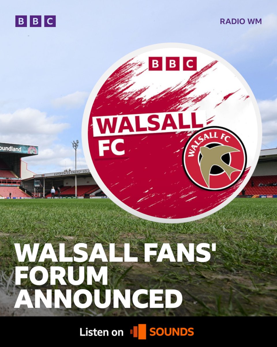 bbcwm's tweet photo. Meet Head Coach Lee Grant, Head of Football Stewart Mairs &amp; CEO Ben Sadler at our fan forum 🎤

⚽️ Wednesday 17th June 

Ask your questions ⬇️
🎟 FREE tickets (max 2) via @WalsallFC site
⏱ Doors 6:30 | Start 7pm

Apply for tickets now - https://t.co/olT2Jw0GcO https://t.co/c64IkZ9Hh3