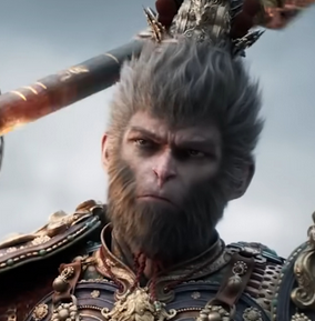 Sweeflyboy's tweet photo. @ShitpostGate Now he looks like the one monkey dude thing from black myth wukong lmao https://t.co/slxfVENYDU