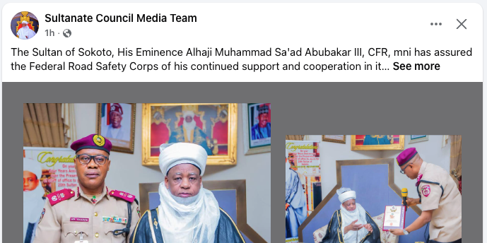 MikeArnoldTruth's tweet photo. Wow, @sultan_ofsokoto is finally taking action to ensure the safety of his subjects! No, silly, he didn't address the ongoing slaughter of Christians and non-jihad Muslims, or the industrial looting of minerals, in his domain. Rather, he's mobilized and leveraged his platform to combat the scourge of reckless driving! 

No joke. 

Silence is Evidence. 

#sultanofsilence
#areyouthemahdi

#truthmutiny

#EarthShaker