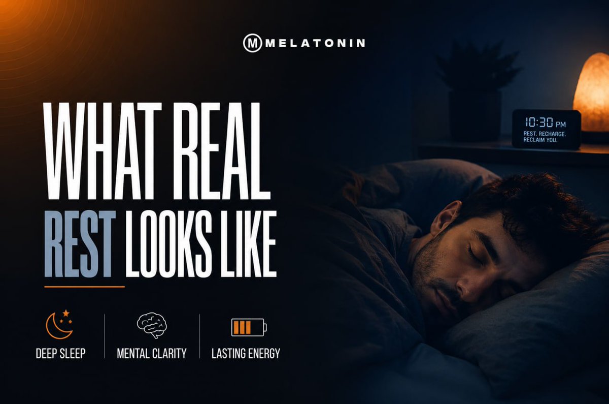 MelatoninEra's tweet photo. 𝒀𝒐𝒖 𝒃𝒂𝒓𝒆𝒍𝒚 𝒔𝒍𝒆𝒆𝒑 𝟒 𝒉𝒐𝒖𝒓𝒔 𝒂 𝒅𝒂𝒚 𝒃𝒆𝒄𝒂𝒖𝒔𝒆 𝒚𝒐𝒖 𝒕𝒉𝒊𝒏𝒌 𝒔𝒍𝒆𝒆𝒑𝒊𝒏𝒈 𝒍𝒆𝒔𝒔 𝒘𝒊𝒍𝒍 𝒎𝒂𝒌𝒆 𝒚𝒐𝒖 𝒎𝒐𝒓𝒆 𝒑𝒓𝒐𝒅𝒖𝒄𝒕𝒊𝒗𝒆 𝒂𝒏𝒅 𝒉𝒆𝒍𝒑 𝒚𝒐𝒖 𝒎𝒂𝒌𝒆 𝒎𝒐𝒓𝒆 𝒎𝒐𝒏𝒆𝒚.

But that's not how the body works.

➤ You hit the gym, go to work all day, add night shifts, and then wonder why you're struggling to focus, think clearly, or come up with good ideas.

The truth is:

• Your body needs rest to recover.
• Your mind needs rest to think clearly.
• Your creativity needs rest to do its best work.
• Your stress levels need rest to stay in check.

When you don't rest enough, your body stays in a constant state of stress.

➤ Rest is when your body moves from survival mode into recovery mode. It's where healing, recharging, and mental clarity happen.

That's why rest isn't a waste of time.

It's part of being productive.

Now imagine being able to experience deep relaxation while staying awake, focused, and able to work.

Sounds good,right?

That's the idea behind Melatonin Melange.

A different approach to helping you feel refreshed, think better, and get more done without constantly running on empty.

Follow us to stay updated on this development, and don't forget to join our Telegram community

Link here : https://t.co/05AjHP7W4i