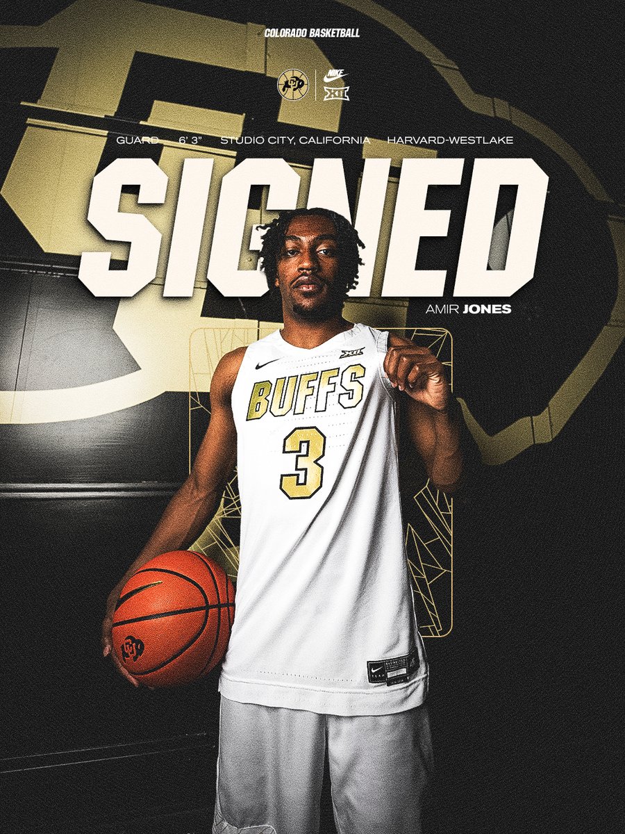 CUBuffsMBB's tweet photo. 𝙎𝙄𝙂𝙉𝙀𝘿 ✍️

Amir Jones is a Colorado Buffalo 🦬 https://t.co/sUuhE9X05d