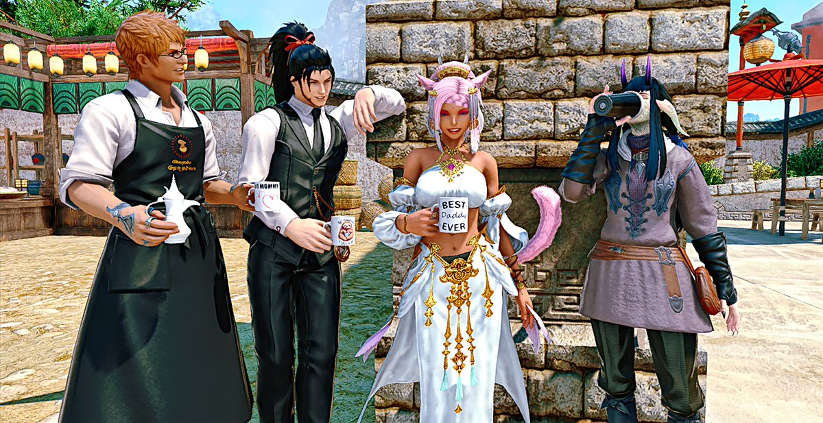 FF14HerElegancy's tweet photo. Coffee Break at The Doman Enclave ใใ็บไบบๅฐ !
Mugs by Mittens_Anims and Ephelides
#HienCaitGiriWM | #gposers | #gpose | #floofposes |
#wolship | https://t.co/8wq88IPv0Y