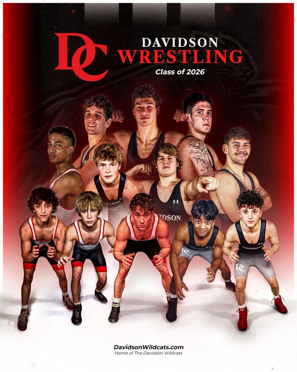 DavidsonWRES's tweet photo. Building the future of Davidson Wrestling!

Meet the 2026 incoming class. 

These scholar-athletes bring championship mindsets, elite work ethics, and a commitment to excellence both on the mat and in the classroom.

Welcome to the family! 

🔗 - https://t.co/IrCQoH3xbK https://t.co/3BMmHVK0RB