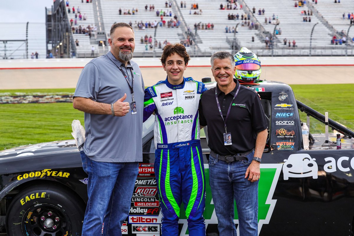 AcceptanceHQ's tweet photo. Nothing beats race weekend! 🏁

Team Acceptance was proud to cheer on @andresplg2 and the #44 @NieceMotorsport truck in Nashville, TN. We're grateful for the partnership and excited to keep racing forward together.
#TeamAcceptance https://t.co/mPlovV4A33