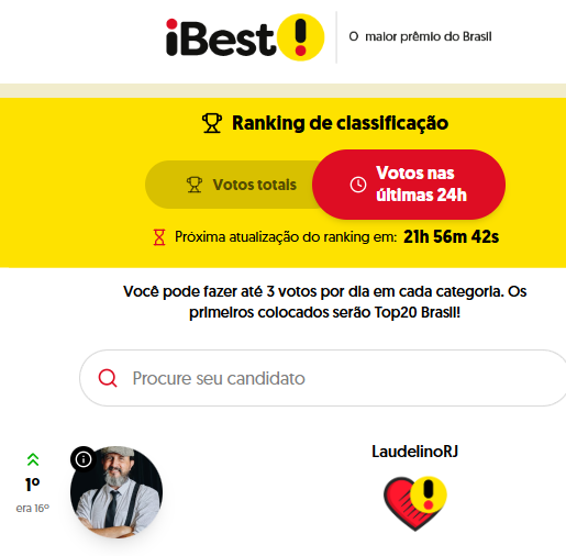 LaudelinoRJ's tweet photo. Avisem ao pessoal do IBest que deu defeito lá no programa e colocaram o palhaço em 1º lugar nas últimas 24h.
https://t.co/oEsXrKF2B5 https://t.co/CQiSyty9v1