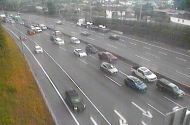 DriveBC's tweet photo. ⚠️#BCHwy1 eastbound stalled truck west of #CassiarTunnel blocking the right lane, use caution. #Vancouver https://t.co/HQk7mJYvvp