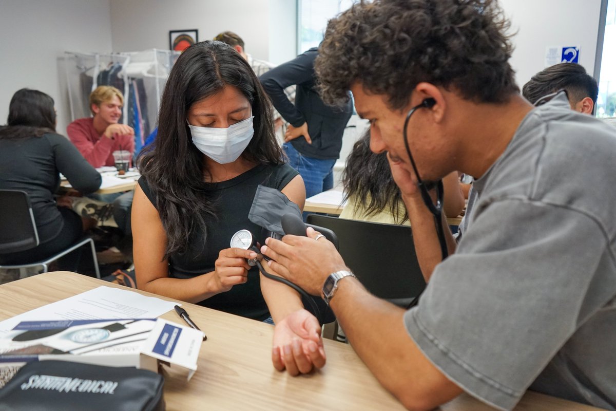 PATHSUCSD's tweet photo. This Spring quarter, the PATHS Program hosted a 3- Part Vitals Training Workshop, facilitated by PATHS Scholars Anasilvia Herrera Fuentes, Carina Rocha, and Christopher Huerta. Scholars learned how to accurately measure, record, and interpret cardiac vital and respiratory signs. https://t.co/qp5rTJvjpX