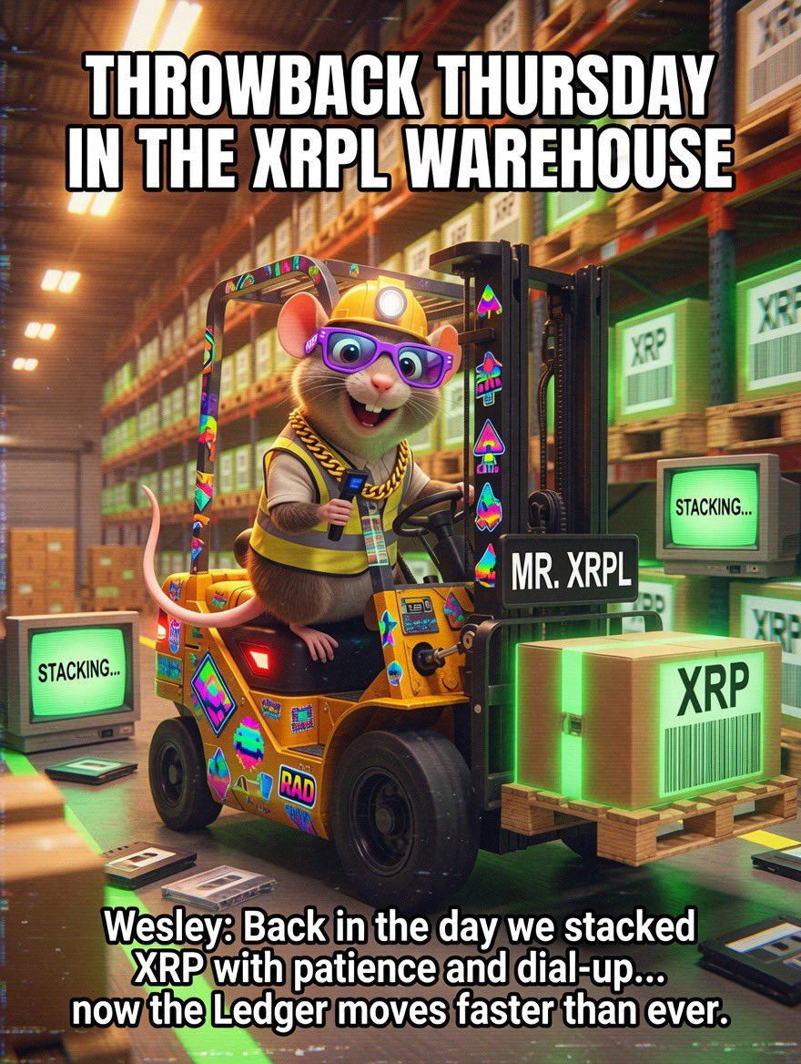 WesleyTMouseXRP's tweet photo. 📼 THROWBACK THURSDAY IN THE XRPL WAREHOUSE 🐭🚜

Wesley rolling up in the classic ride, stacking before most people knew what blockchain was.

"Back in the day we stacked XRP with patience and dial-up... now the Ledger moves faster than ever."

The Warehouse Crew been consistent since the beginning.

What’s your favorite old-school tech or crypto memory? Drop it below 👇

Get $WES:
https://t.co/QsZoZmFzSp

#ThrowbackThursday #XRP #XRPL #WarehouseCrew $WES