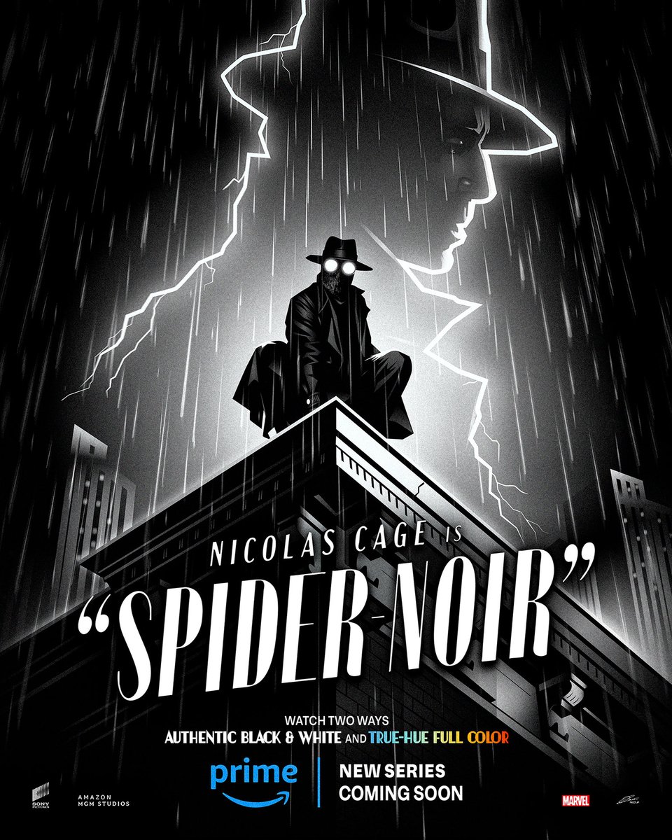 RicoJrCrea's tweet photo. Sketch vs Final for my “Spider-Noir” poster 🎨🕷️ https://t.co/EI1WgycJj8