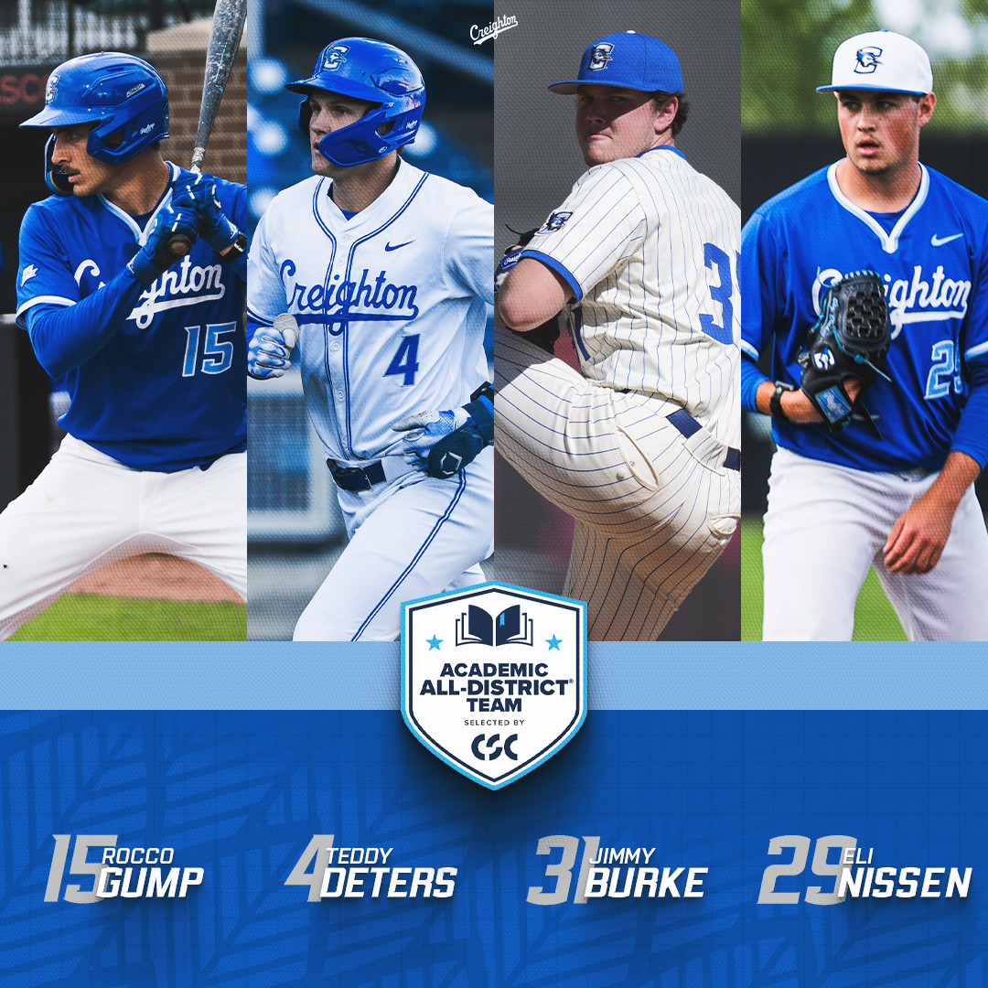 CU_Baseball's tweet photo. Four Bluejays Earn Academic All-District Honors. 📚

📰: https://t.co/aSEYn98grP

#GoJays https://t.co/N9FhkiqruU