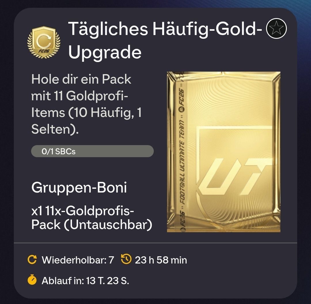 MM___TV89's tweet photo. Vorrat UPs auf 7 und tägliche auf 7 ist cool💪

Aber mit den Tauschvorgängen habe ich definitiv anders gerechnet😭

#FC26 https://t.co/84rhh6AjCw