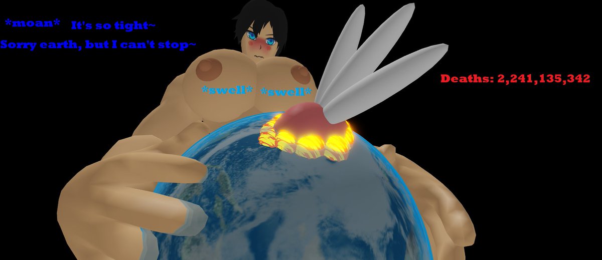 destroyahthelo2's tweet photo. Hehe he's grown so big he can now fuck the entire planet~ I wonder if he'll have someone to grow with too? #giantmale #growthdrive #sizetwitter #macrophile #malefeet #growth https://t.co/F9jG5HVMiY