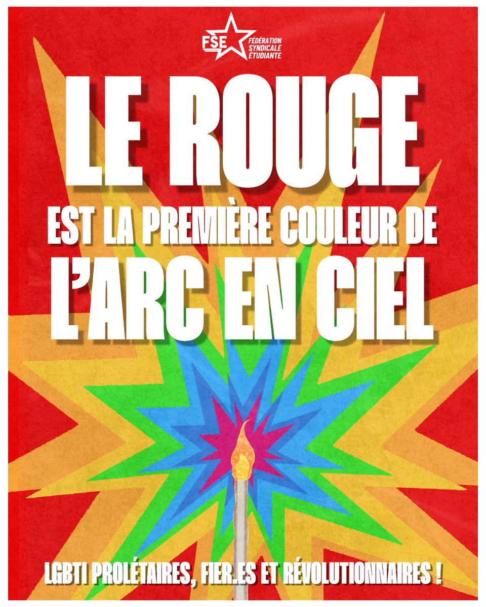 FSE_natio's tweet photo. ✊ LGBTI prolétaires luttons contre l'impérialisme et le capitalisme !

🔥 En ce mois de juin, il est important de rappeler que les LGBTI doivent lutter contre l'impérialisme et le capitalisme. En effet, nous devons tous ensemble lutter pour l'émancipation de notre classe ! https://t.co/3TG4pUivQH