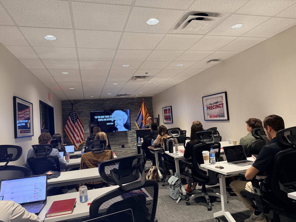 AlyssaGoncales's tweet photo. New hire training in full effect in Arizona at @TPAction HQ! 

Thank you @MrsErikaKirk for stopping by to say hello to our new Legacy Field Reps from across the country, they loved meeting you!! https://t.co/xrrQboPj0K