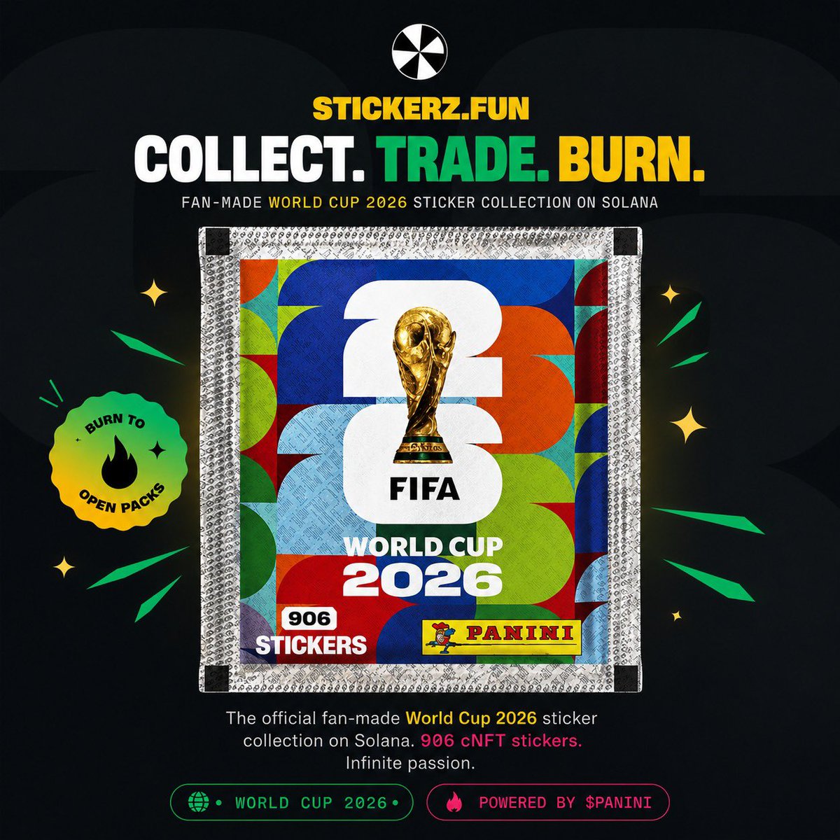 matijastankov's tweet photo. Real Panini WC26 stickers? Sold out Worldwide and stadiums are turning into trading pits. ⚽️

World Cup kicks off in days, we shipped the on-chain version!

open packs · burn $PANINI · trade NFTs at https://t.co/oEsxOzT4uC

44VWThjQPf1j4BpVWXPZUute4fF4QqEQLmt4cKHrpump

X: 
@paniniWCsticker