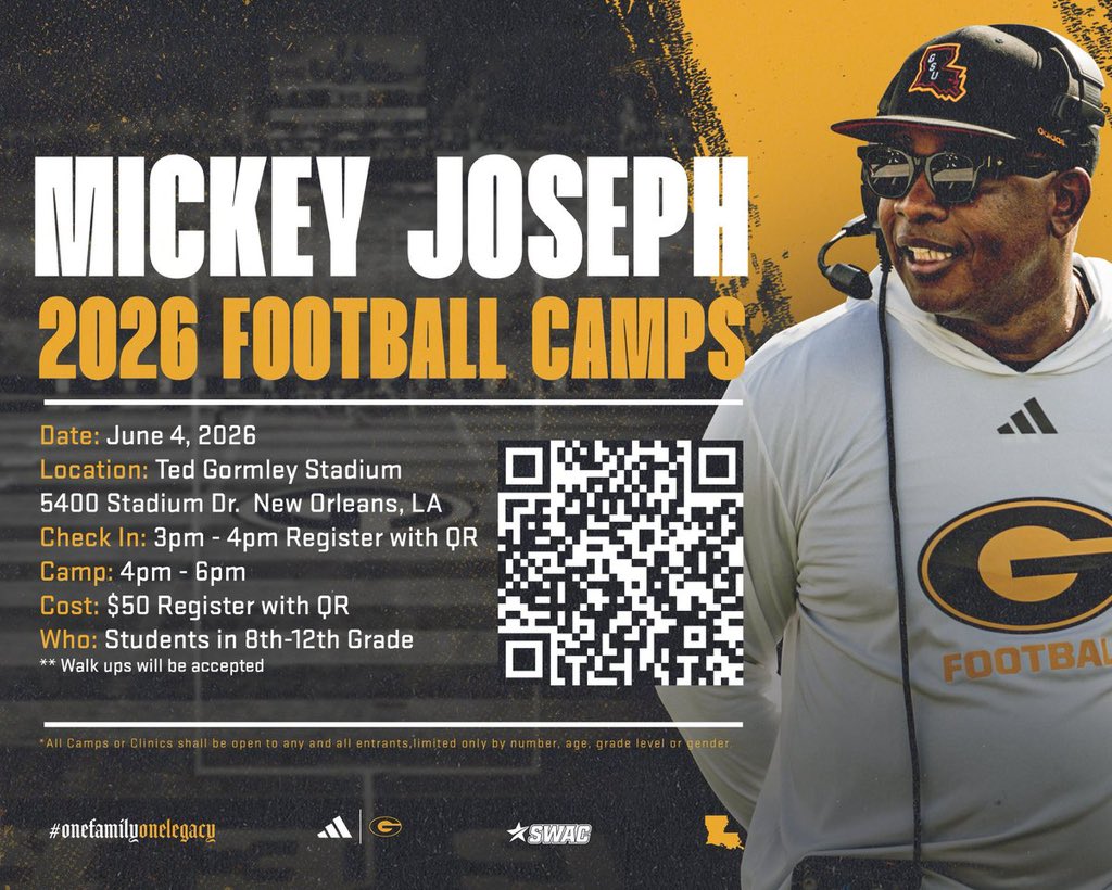 nell2flyyy's tweet photo. I will be attending the Mickey Joseph football camp June 4,2026.

@GSUFootball01 @GSU_TIGERS @One11Recruiting https://t.co/5AWU6MR7yK