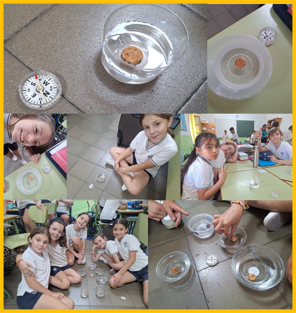CCsanpascual's tweet photo. 🧲 ¡Científicos en acción!
Los alumnos de 4.º de Primaria han investigado sobre el magnetismo y han descubierto que la Tierra actúa como un gran imán. Para ponerlo en práctica, han construido brújulas con materiales sencillos, y han comprobado con ilusión que funcionaban.  🧭🌍 https://t.co/Irew7M9XkP
